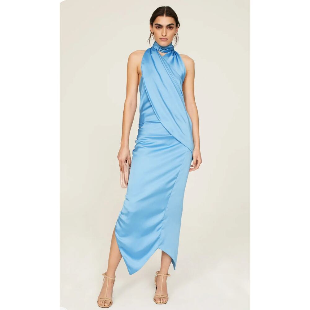 ARIAS NEW YORK Blue Asymmetrical Dress